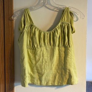 Free People Chartreuse Blouse - Size Large